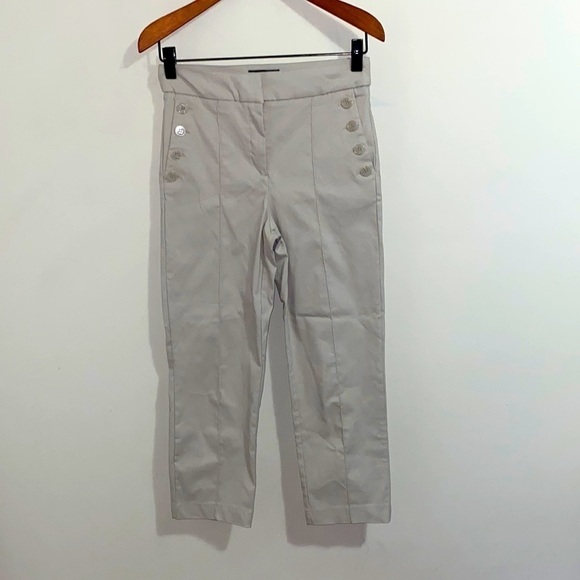 MASSIMO FABBRO High-Waist Straight-Leg Capri Sailor Pants - Picture 1 of 7